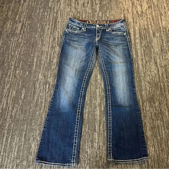 Women’s Rock Revival Eva Relaxed Boot Stretch Jeans 30 32 x 30 - Picture 2 of 7